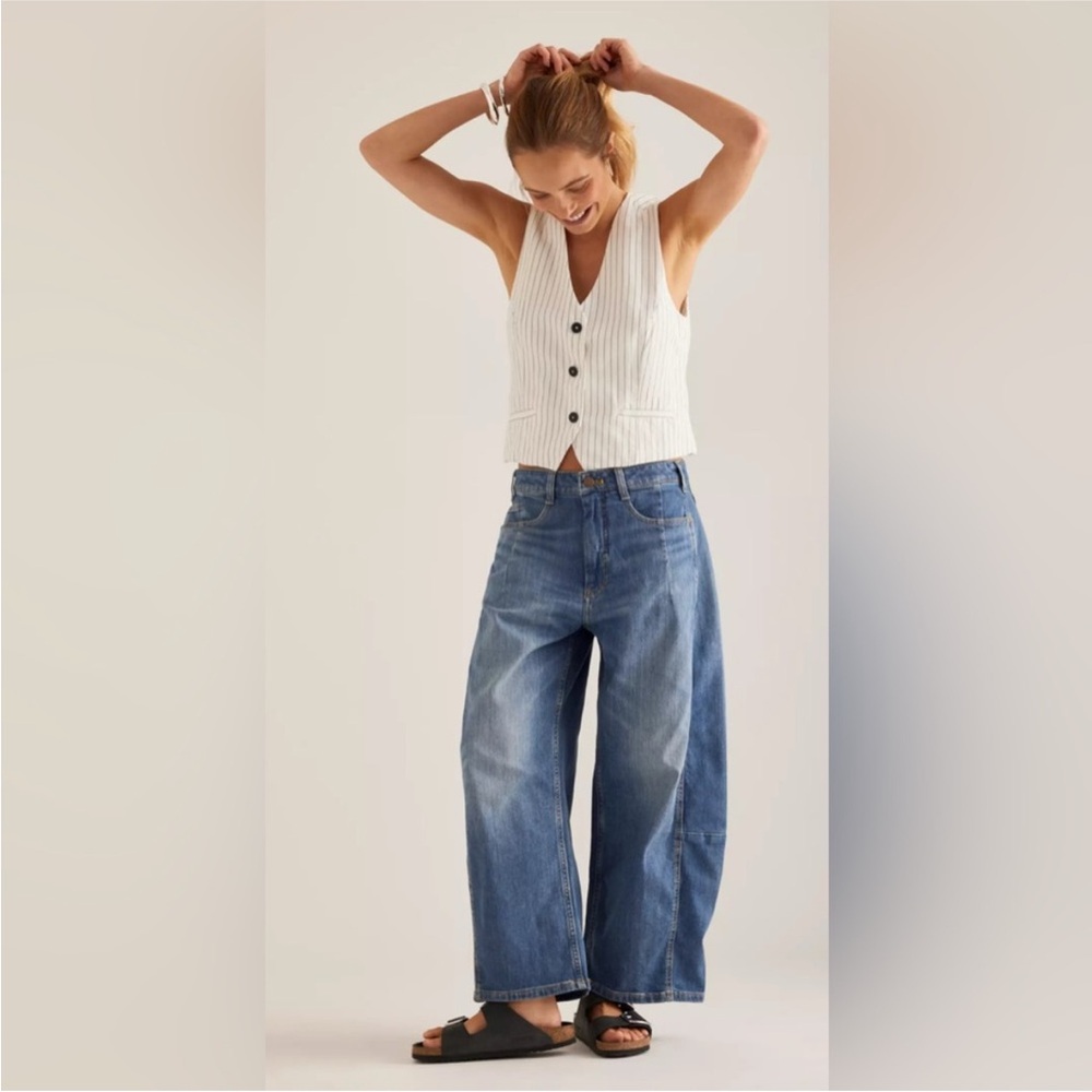 PILCRO by Anthropologie The Kenna Heritage Barrel Jeans Size 25 - Picture 4 of 11